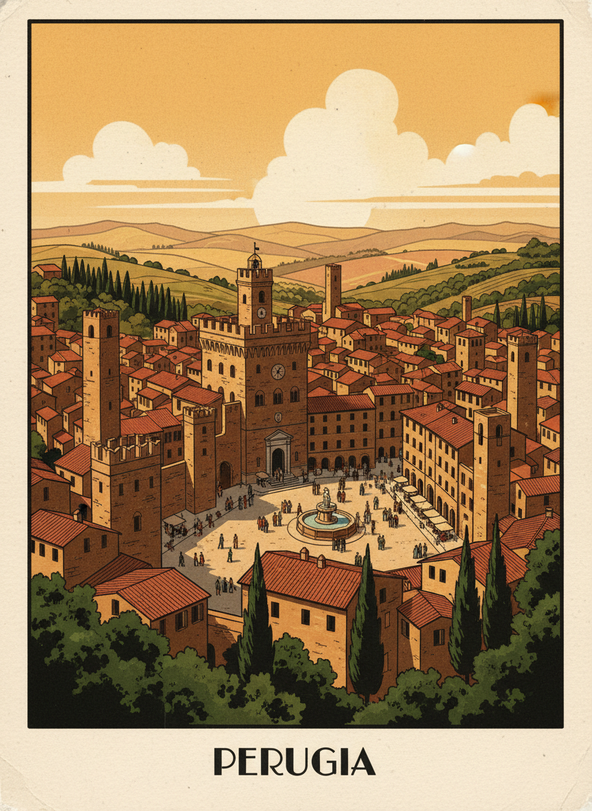 Perugia cartolina