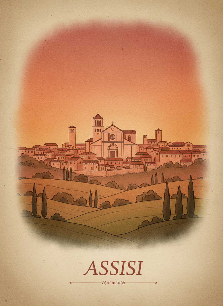 Assisi cartolina