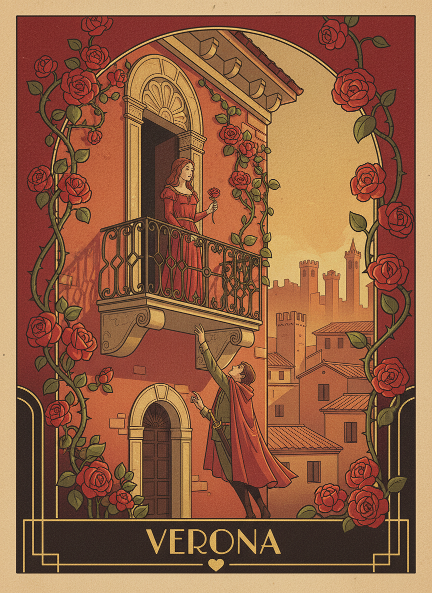 Cartolina Verona Romeo e Giulietta